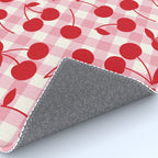 Red Cherries & Blush Pink Gingham Rug Gallery Image 4