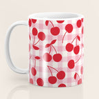 Red Cherries & Blush Pink Gingham Coffee Mug Gallery Image 3
