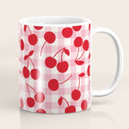 Red Cherries & Blush Pink Gingham Coffee Mug Gallery Image 1