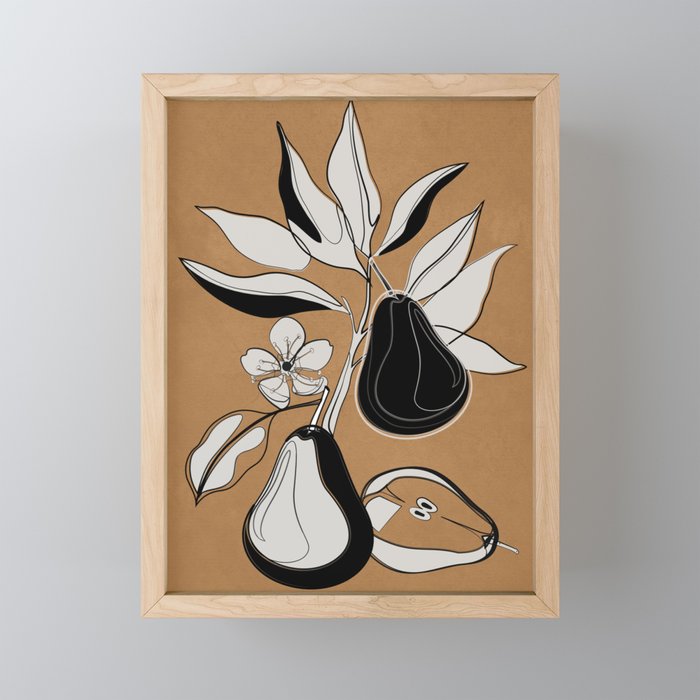 Line Art Pears 7 Mini Art Print Gallery Image 1