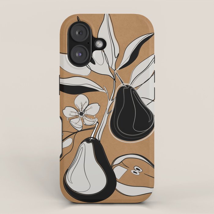 Line Art Pears 7 iPhone Case Gallery Image 1