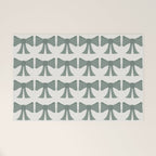 Vintage Bows II Green Welcome Mat Gallery Image 1