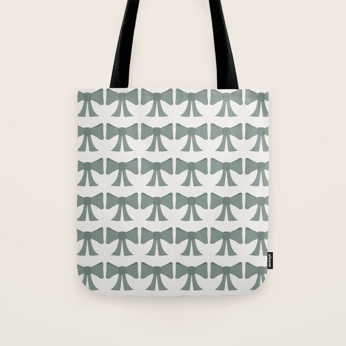 Vintage Bows II Green Tote Bag Gallery Image 1
