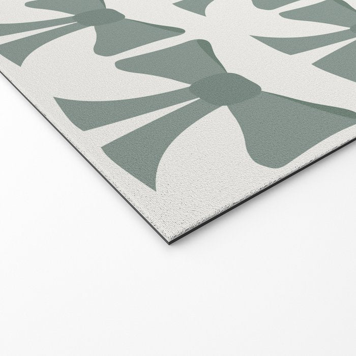 Vintage Bows II Green Welcome Mat Gallery Image 2