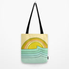 ride rainbows // retro surf soul // art by surfy birdy Tote Bag Gallery Image 2