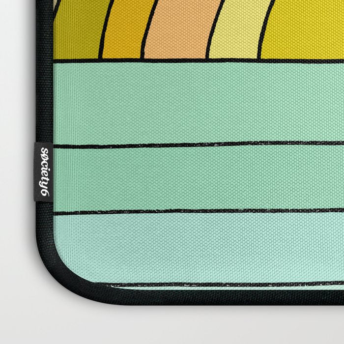 ride rainbows // retro surf soul // art by surfy birdy Laptop Sleeve Gallery Image 3