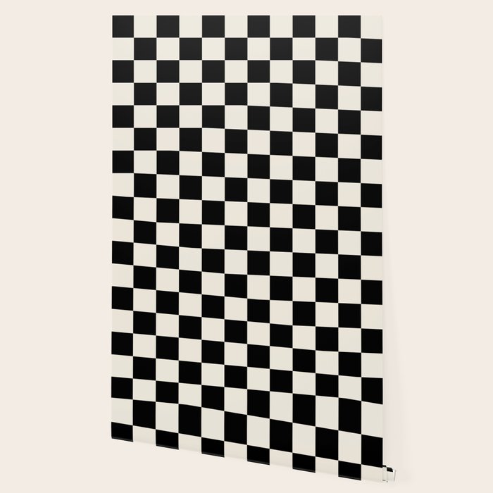 Checkered (Black Cream) Wallpaper Gallery Image 2