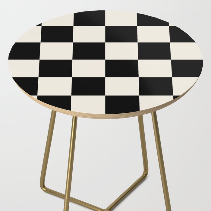Checkered (Black Cream) Side Table Gallery Image 2