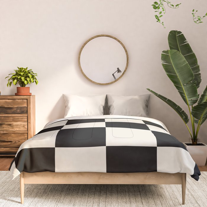 Checkered (Black Cream) Comforter Gallery Image 3