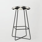 Checkered (Black Cream) Stool Gallery Image 1