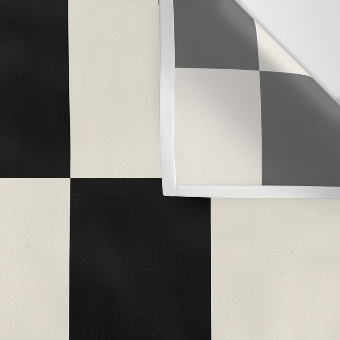 Checkered (Black Cream) Wall Tapestry Gallery Image 3