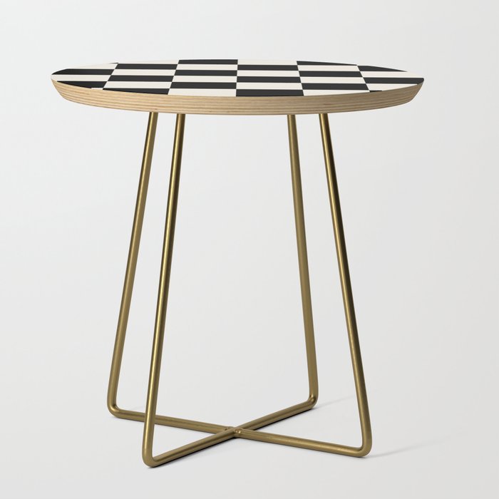 Checkered (Black Cream) Side Table Gallery Image 1