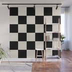 Checkered (Black Cream) Wall Mural Gallery Image 1