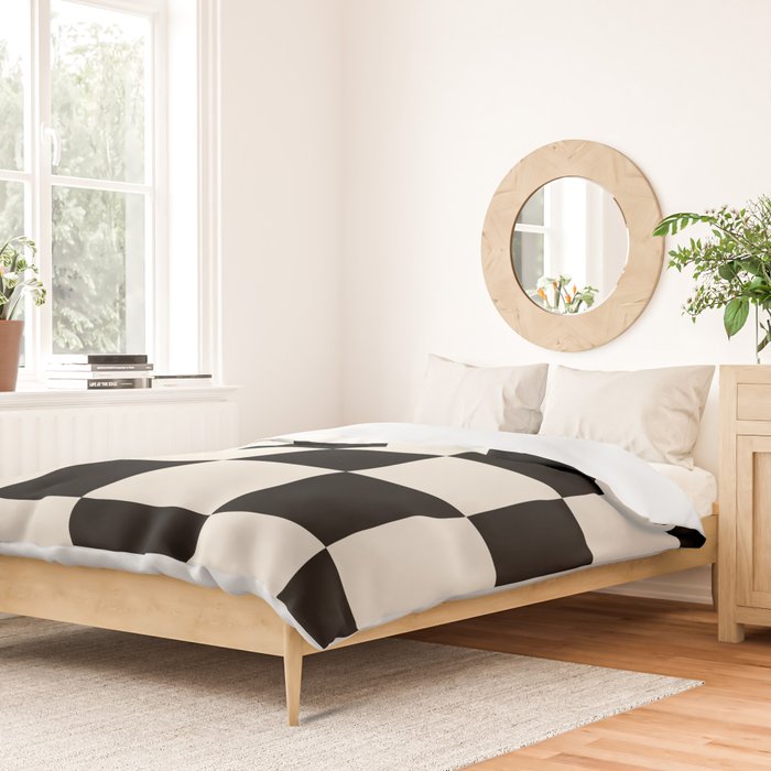 Checkered (Black Cream) Duvet Cover Gallery Image 2