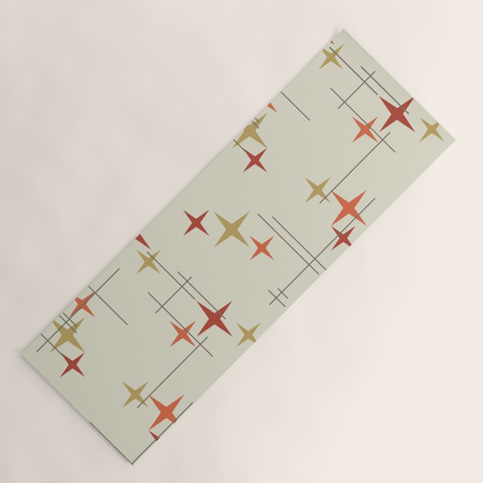 Mid Century Modern Stars Yoga Mat Gallery Image 1