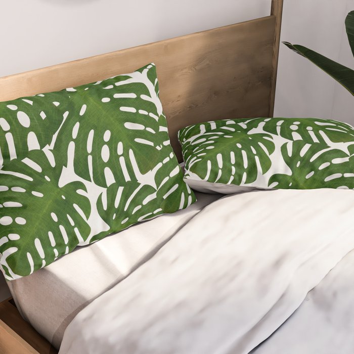 Monstera Leaf I Pillow Sham Gallery Image 2