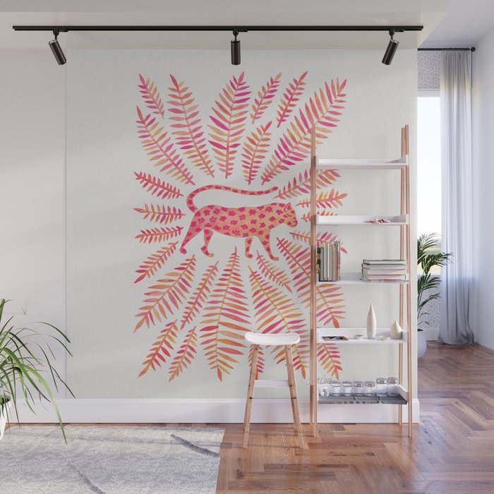 Jaguar - Pink OmbrÃ© Palette Wall Mural Gallery Image 1