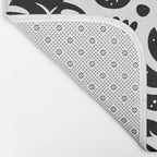 Black tropical summer nature art pattern Bath Mat Gallery Image 2