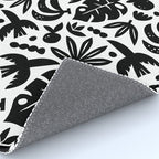 Black tropical summer nature art pattern Rug Gallery Image 4