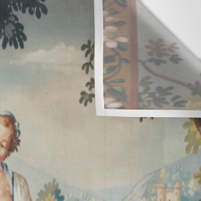 Antique 19th Century Romantic Lovers French Aubusson Tapestry Wall Tapestry Gallery Image 3