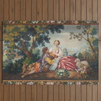 Antique 19th Century Romantic Lovers French Aubusson Tapestry Outdoor Rug Gallery Image 2
