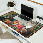 Antique 19th Century Romantic Lovers French Aubusson Tapestry Desk Mat Gallery Image 2