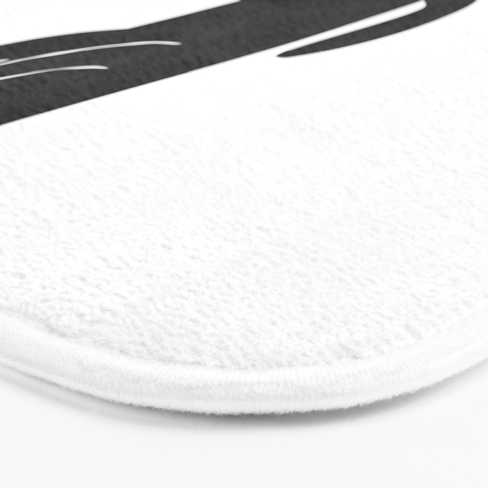Black cat with flute Bath Mat Gallery Image 3