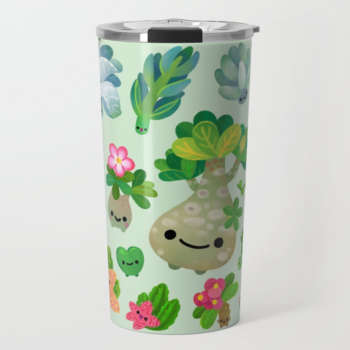 Baby succulent 4 - green Travel Mug Gallery Image 1