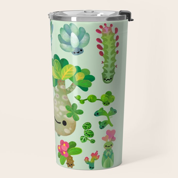Baby succulent 4 - green Travel Mug Gallery Image 2