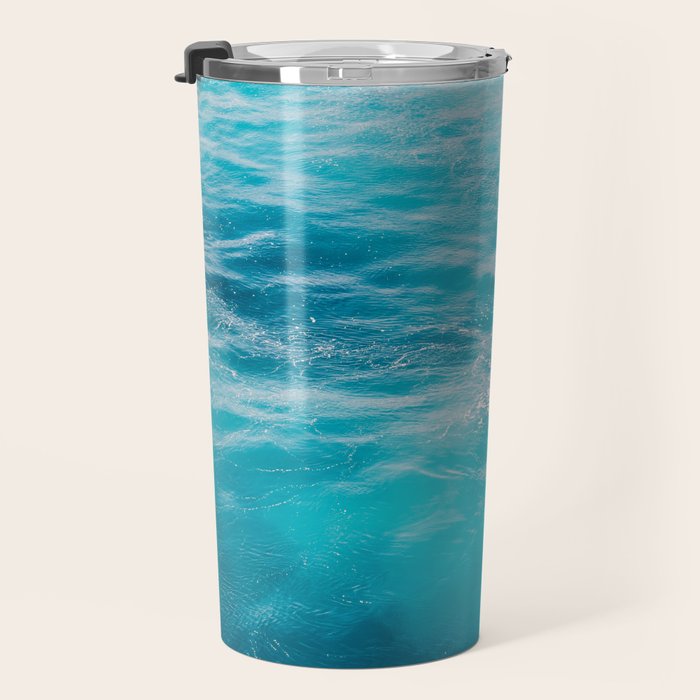 Mediterranean Sea - Blue Waves - Ocean Water - Nature Photography Travel Mug Gallery Image 3