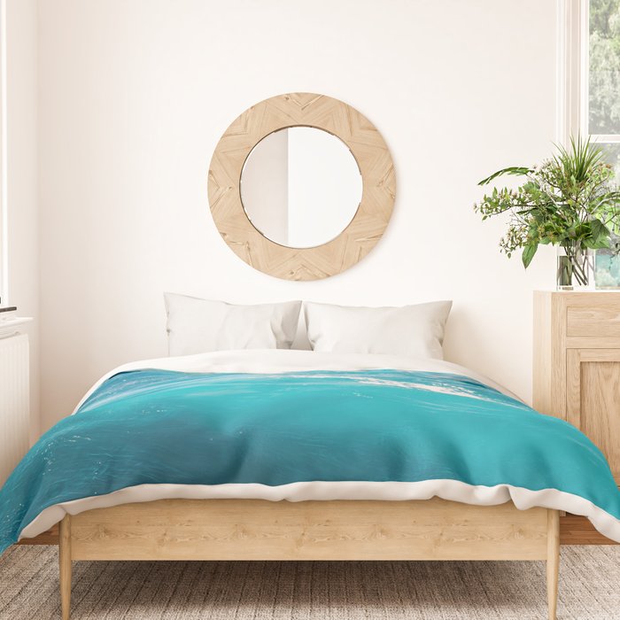 Mediterranean Sea - Blue Waves - Ocean Water - Nature Photography Duvet Cover Gallery Image 3