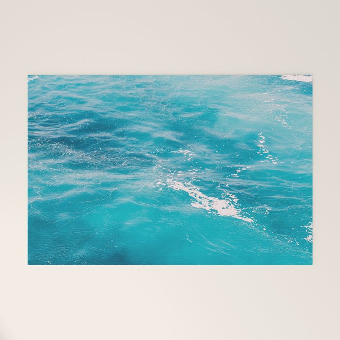 Mediterranean Sea - Blue Waves - Ocean Water - Nature Photography Welcome Mat Gallery Image 1
