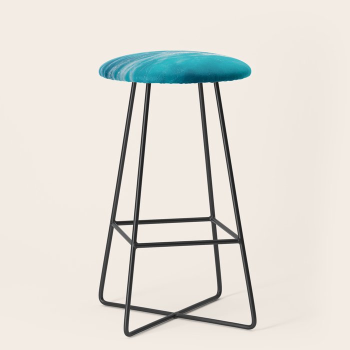 Mediterranean Sea - Blue Waves - Ocean Water - Nature Photography Stool Gallery Image 1