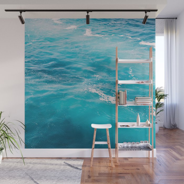 Mediterranean Sea - Blue Waves - Ocean Water - Nature Photography Wall Mural Gallery Image 1