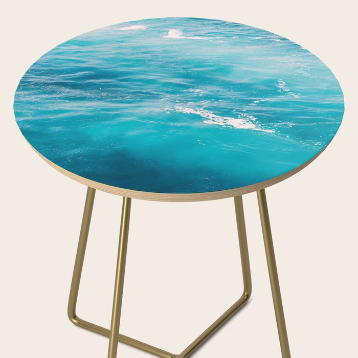 Mediterranean Sea - Blue Waves - Ocean Water - Nature Photography Side Table Gallery Image 2