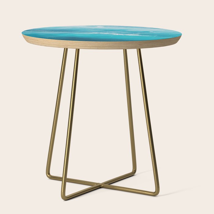 Mediterranean Sea - Blue Waves - Ocean Water - Nature Photography Side Table