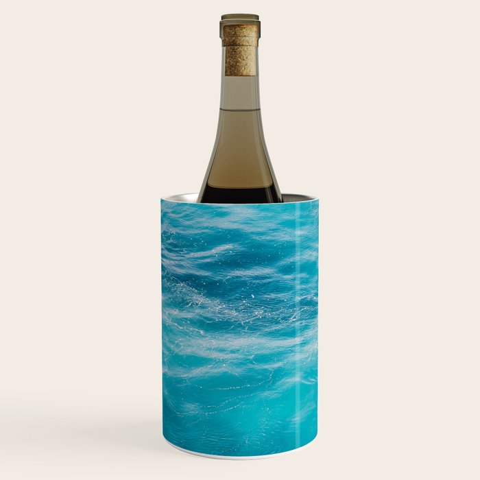 Mediterranean Sea - Blue Waves - Ocean Water - Nature Photography Wine Chiller Gallery Image 2