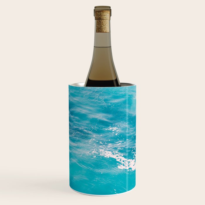 Mediterranean Sea - Blue Waves - Ocean Water - Nature Photography Wine Chiller Gallery Image 1