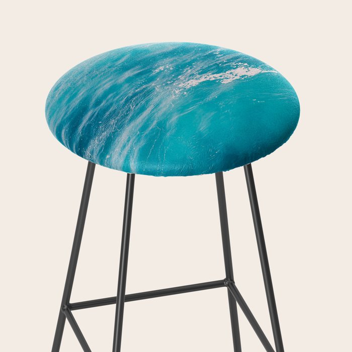 Mediterranean Sea - Blue Waves - Ocean Water - Nature Photography Stool Gallery Image 2