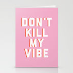 Don't Kill My Vibe Quote Stationery Card Gallery Image 2