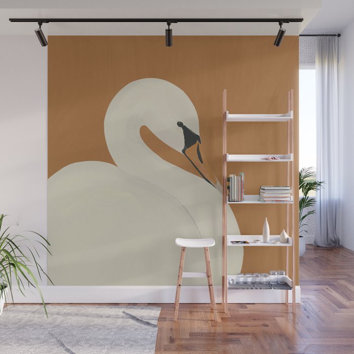 White Swan 2 Wall Mural Gallery Image 1