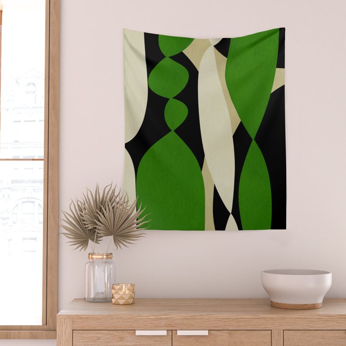 Modern shapes composition N01 Wall Tapestry Gallery Image 2