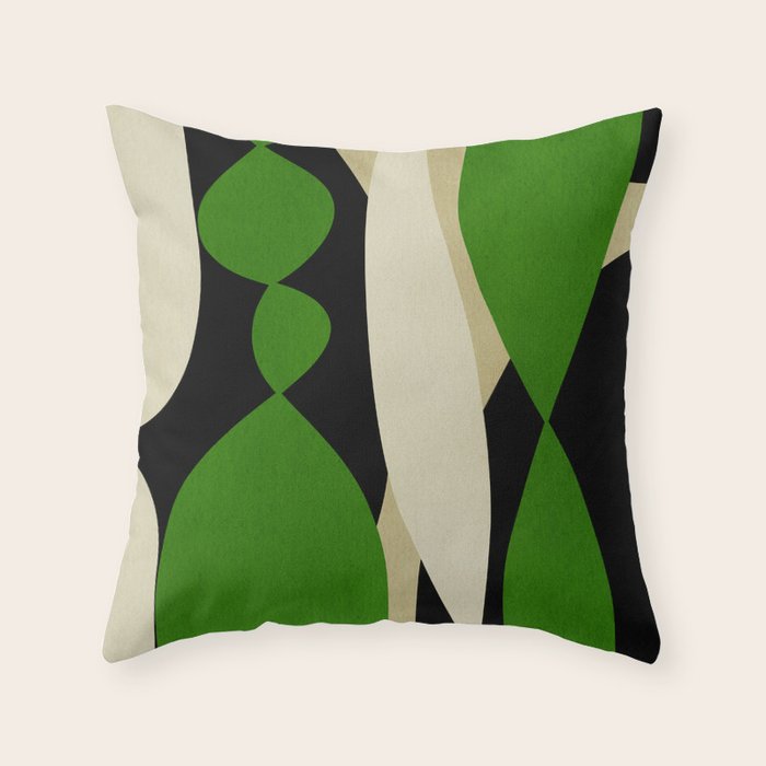 Modern shapes composition N01 Throw Pillow Gallery Image 1