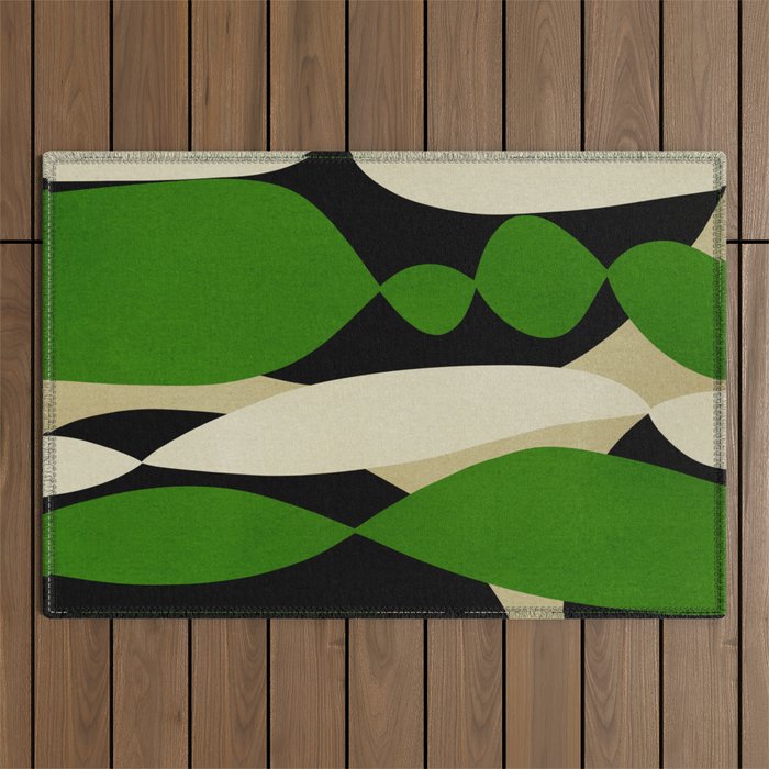 Modern shapes composition N01 Outdoor Rug Gallery Image 1