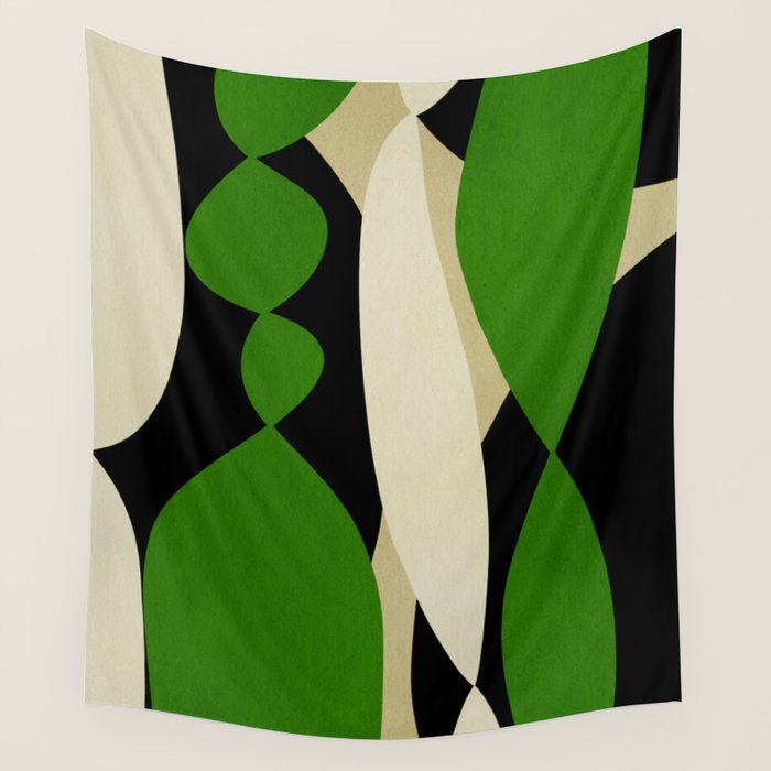 Modern shapes composition N01 Wall Tapestry Gallery Image 1