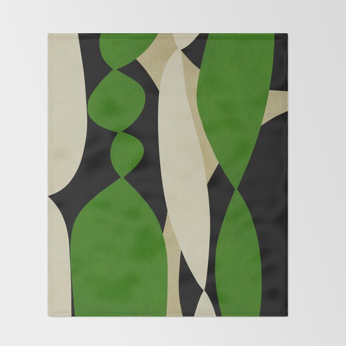 Modern shapes composition N01 Throw Blanket Gallery Image 2