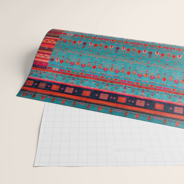 Traditional Berber Bohemian Moroccan Handmade Fabric Style Fall Autumn Color Inspiration Wrapping Paper Gallery Image 2