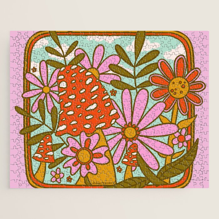 Mushrooms and Flowers Jigsaw Puzzle Gallery Image 1