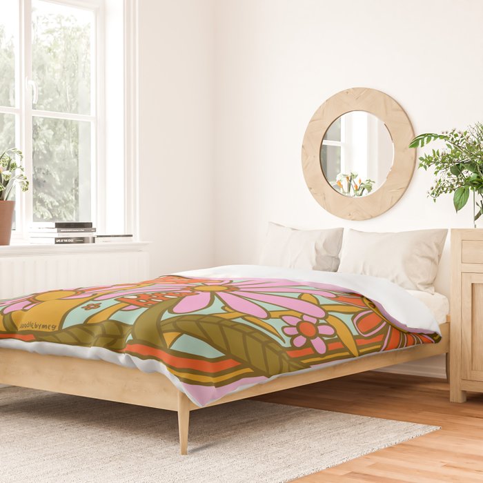 Mushrooms and Flowers Duvet Cover Gallery Image 2