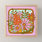 Mushrooms and Flowers Mini Art Print Gallery Image 1